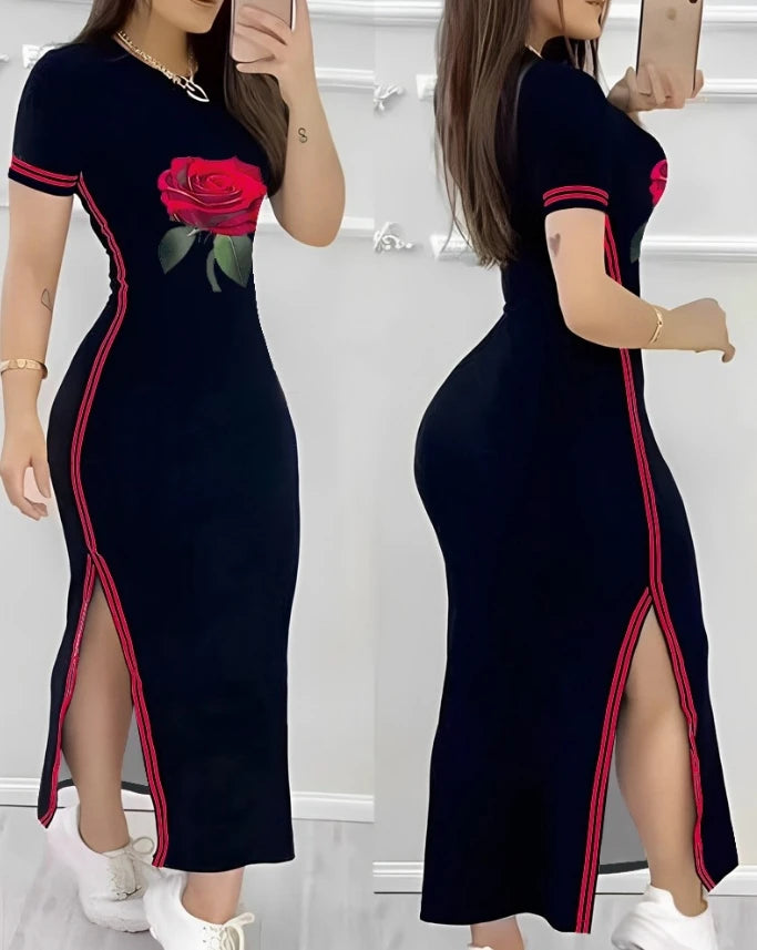 Vestido Feminino Fenda Alta