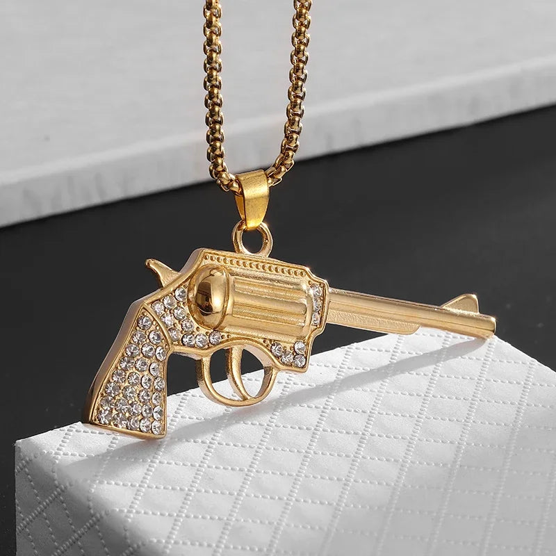 Iced Colar com pingente brilhante